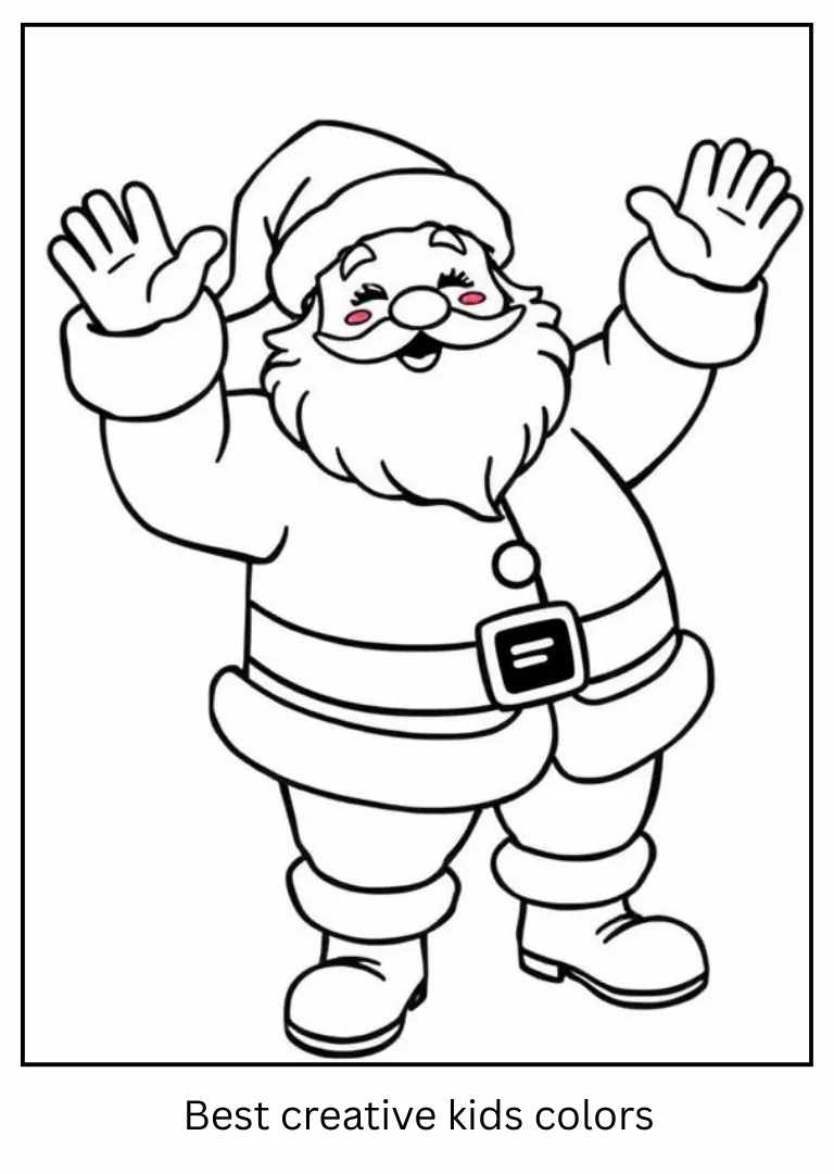 Jolly Santa Coloring Pages for Kids Jolly Santa Coloring Pages for Kids