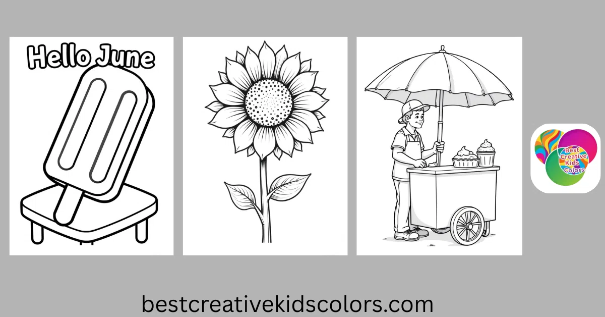 Fun June Coloring Pages for Kids and Printable Sheets