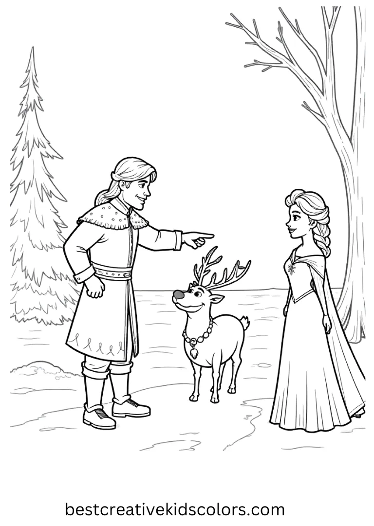 Kristoff Showing Sven a New Path