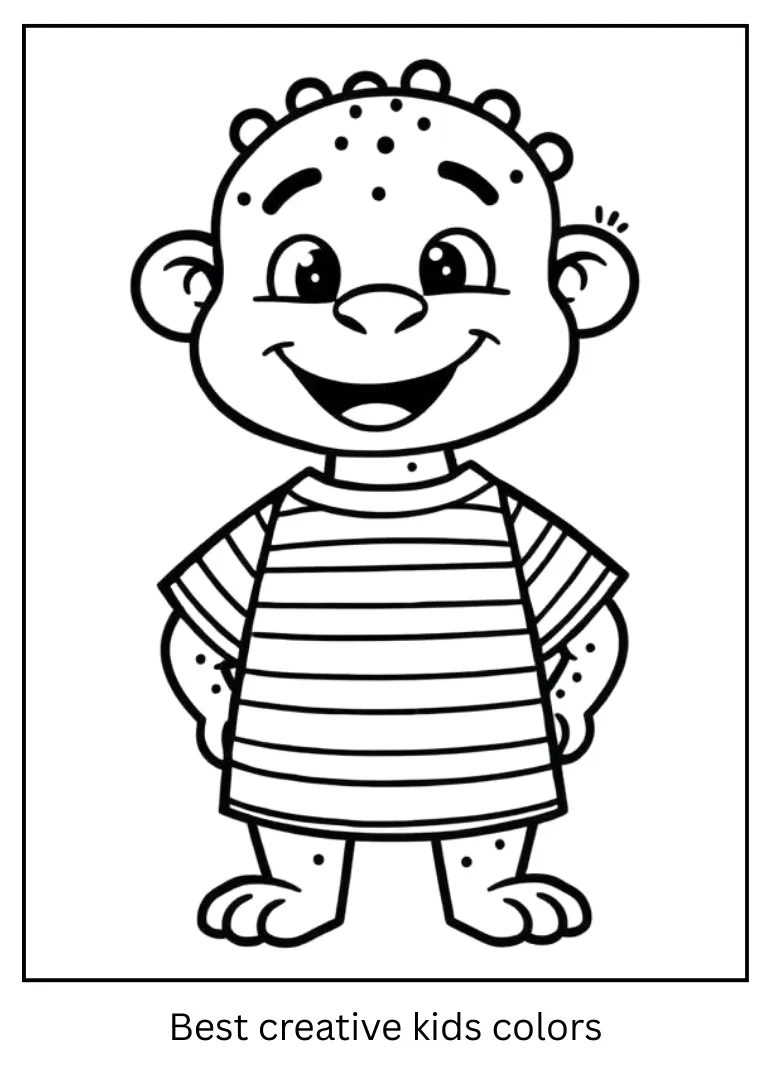 Labubu in T Shirt Coloring Page