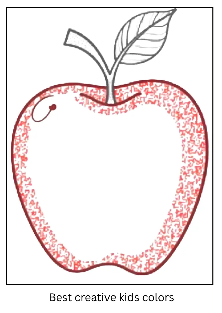 Large Red Apple Outline Coloring Page