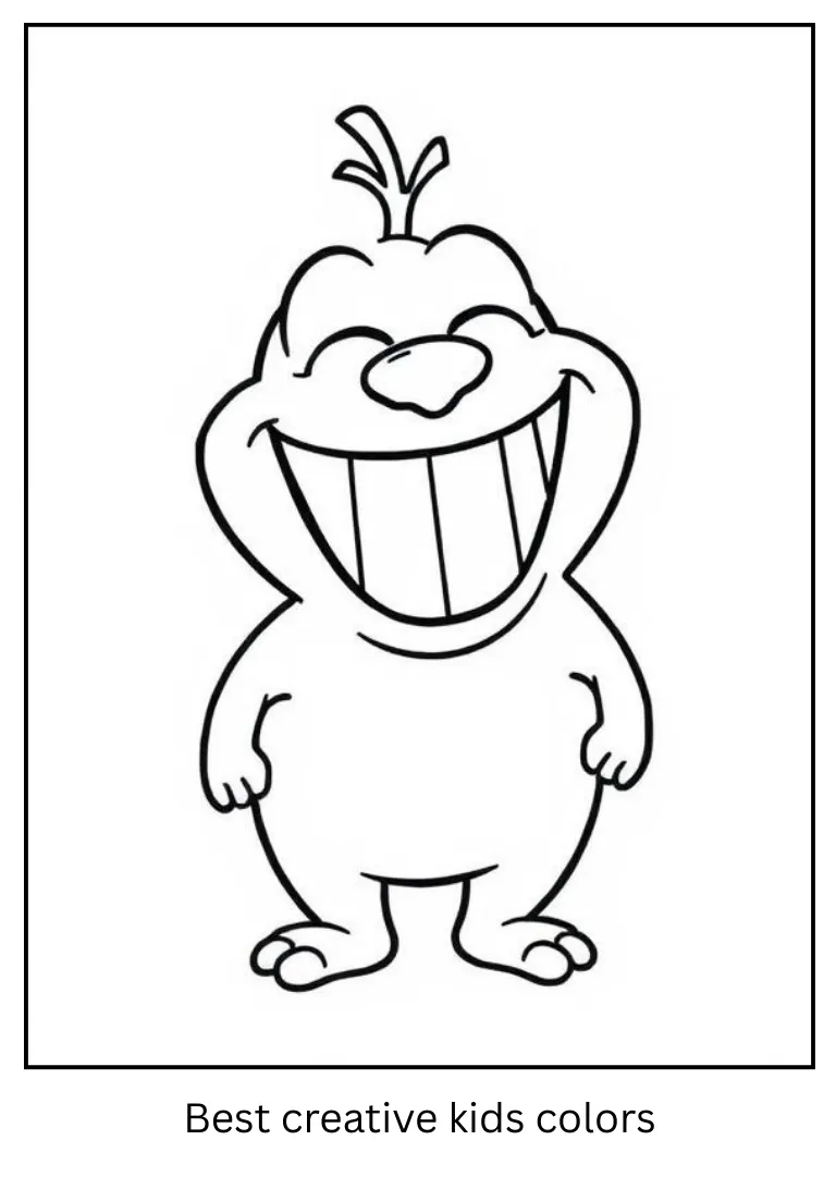 Laughing Labubu Coloring Outline