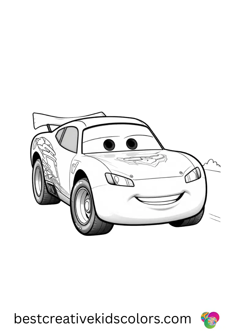 Lightning McQueen Coloring pages Cars 3 Lightning McQueen Coloring pages Cars 3 shows him steering through floating rings over a pond.