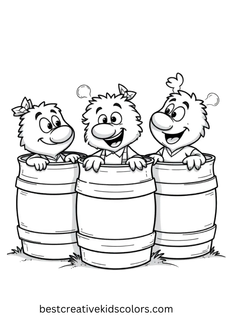 Lock Shock Barrel Trick Prank Coloring Page