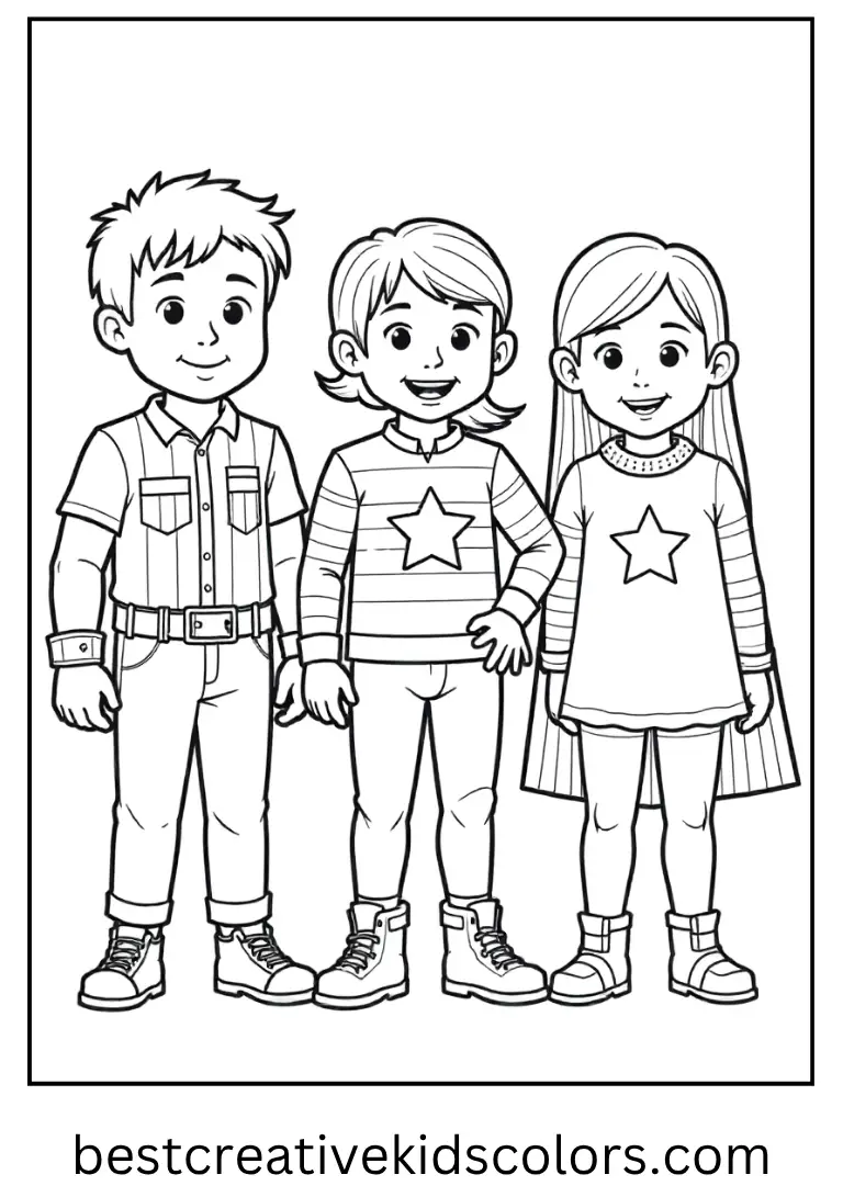 Lock Shock and Barrel Costume Fun Coloring Page