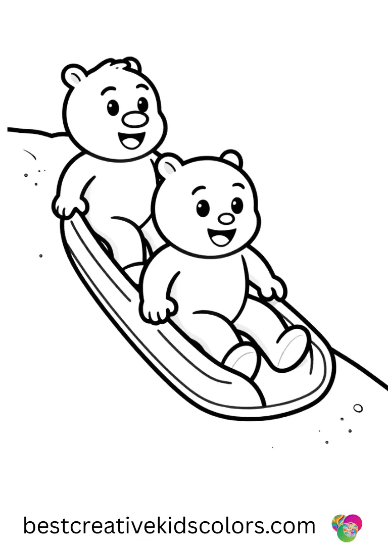 Lock shock barrel coloring page printable Lock shock barrel coloring page printable shows the trio sliding down a snowy candy hill.