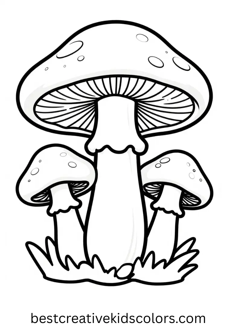 Magic mushroom coloring page for adults