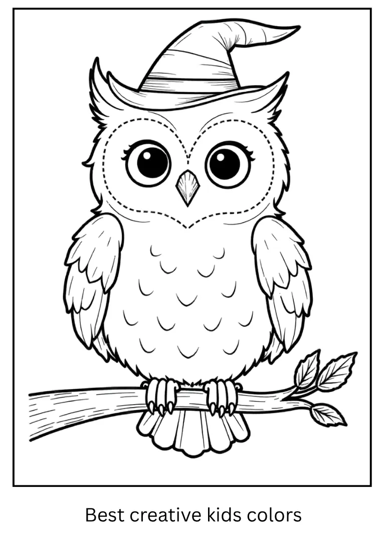 Magical Owl Halloween Printable Page