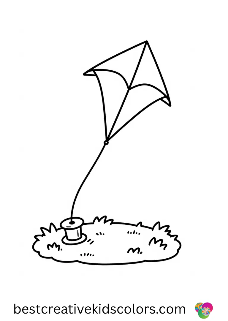 A kite spins in midair as a string spool rests on the grass in March winds and kites pdf.