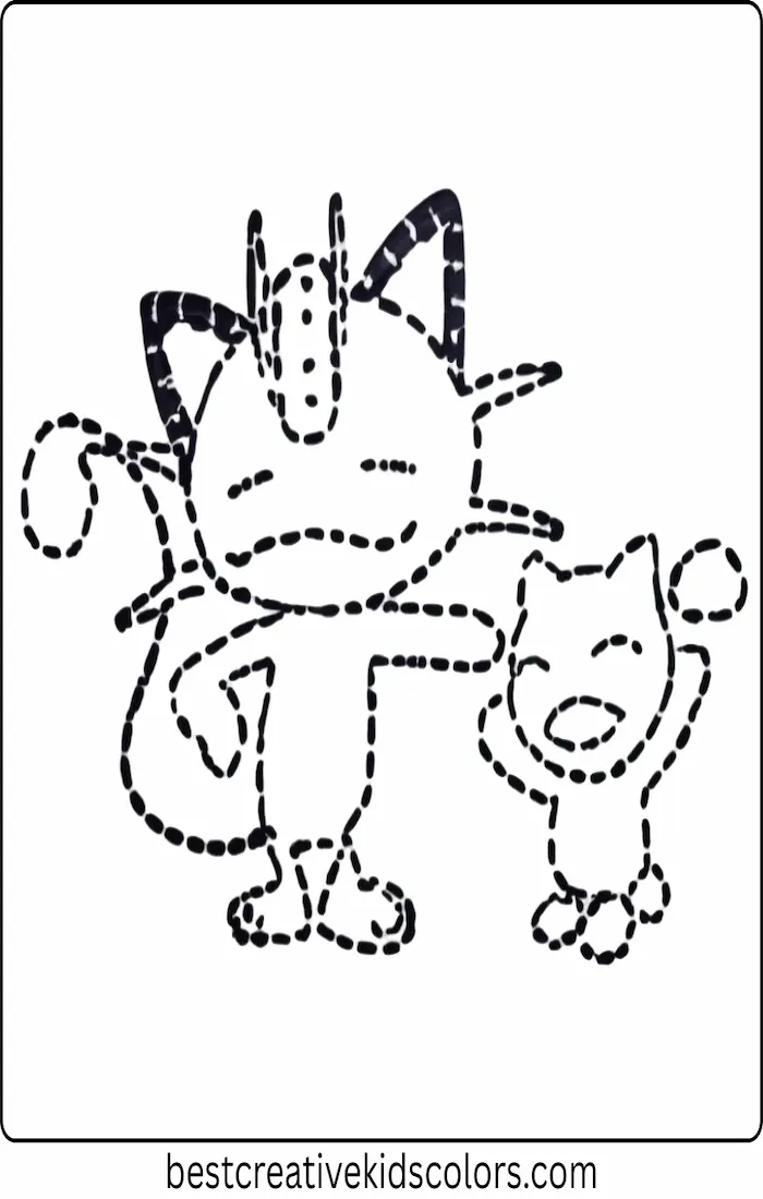 Meowth Laughing with Wobbuffet