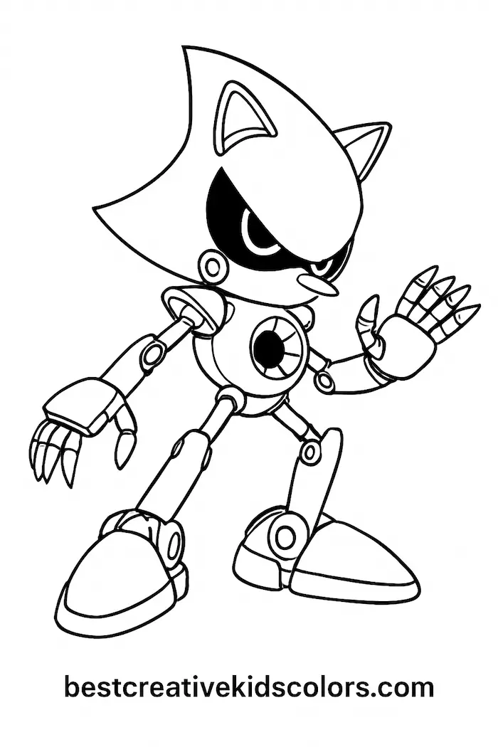 Metal Sonic Coloring Page