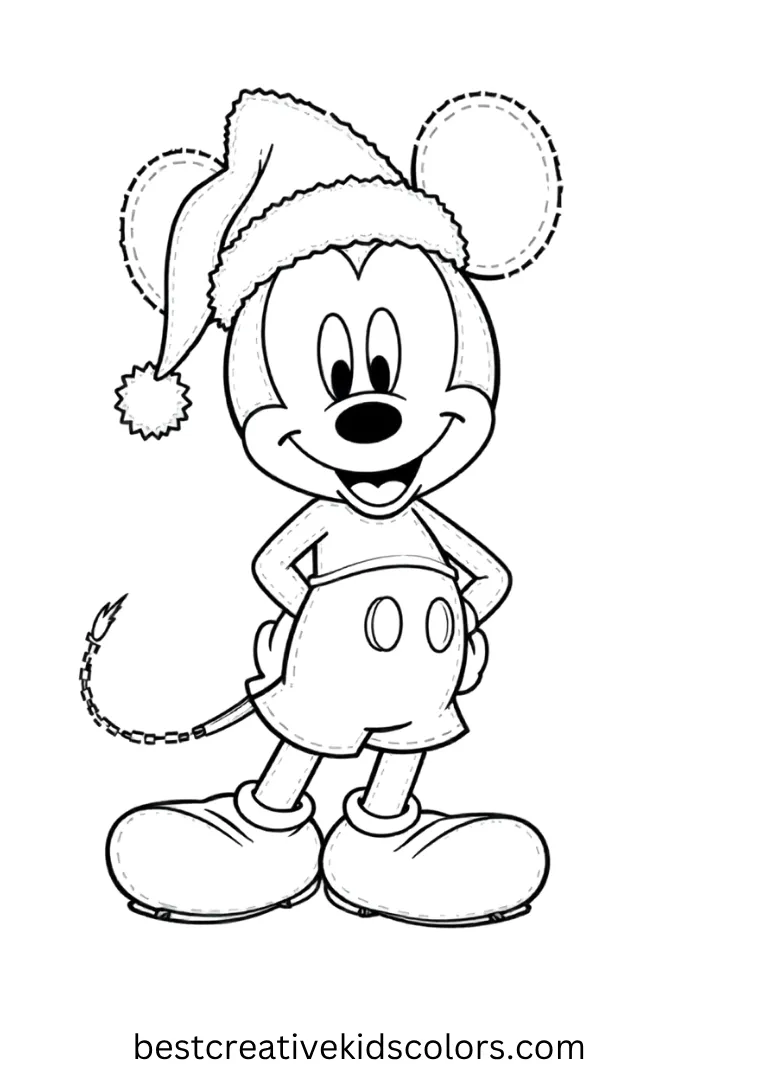 Mickey’s Christmas Cheer Disney Coloring Page Decorate the holidays with Mickey and friends using cheerful Disney Coloring Pages.