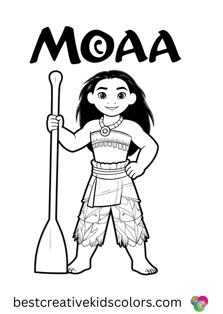 Moana Colouring Pages Sail the seas with Moana Colouring Pages, fun and adventurous for kids.