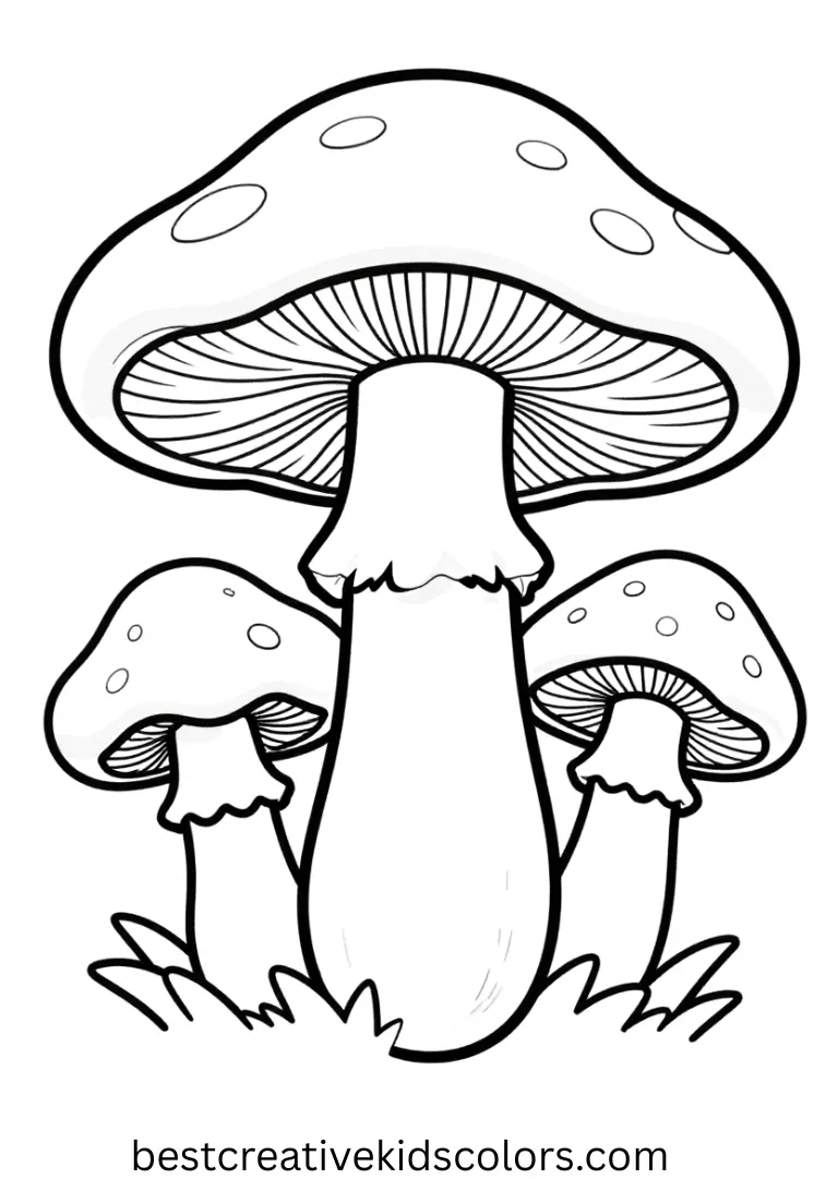Mushroom coloring page for adults