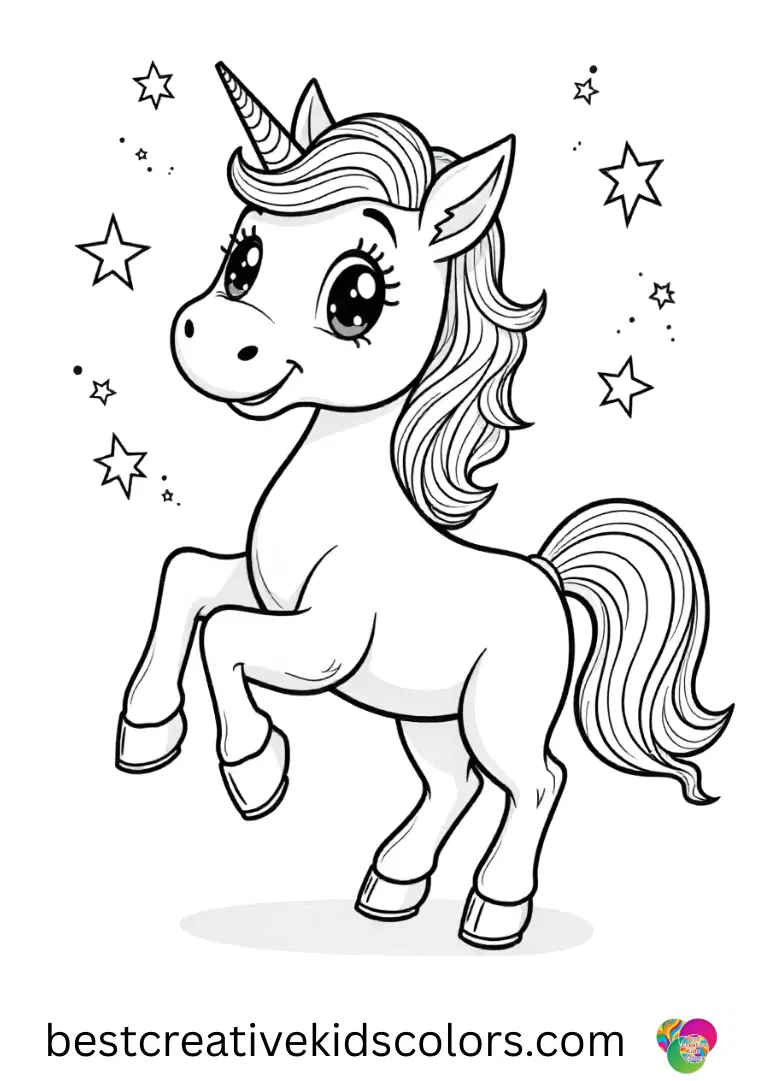 My Little Pony Color By Magic free shows a pony juggling magical sparkles in the air.