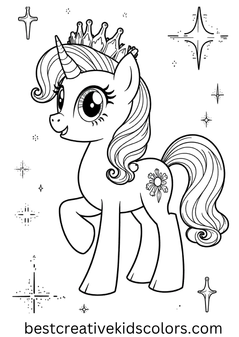 My Little Pony Crystal Empire Magic Coloring Page