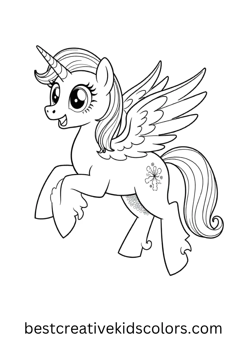 My Little Pony Pegasus Flying Fun Coloring Page