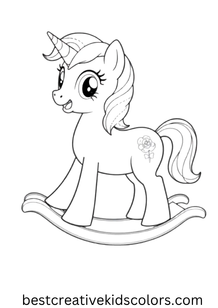 My Little Pony Rocking Horse Coloring Page
