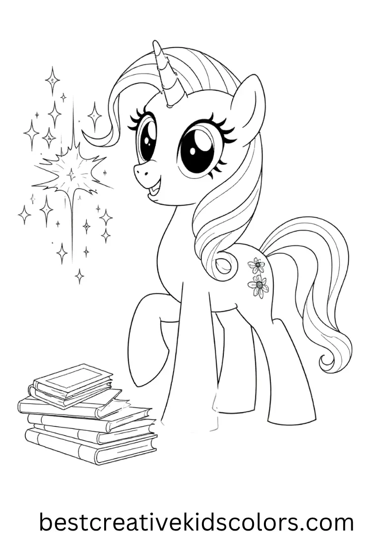 My Little Pony Twilight Sparkle Spell Casting Coloring Page