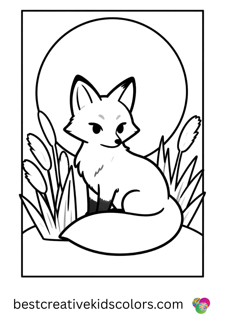 Mystical spirit fox in the moonlight download shows a fox weaving between tall glowing reeds.