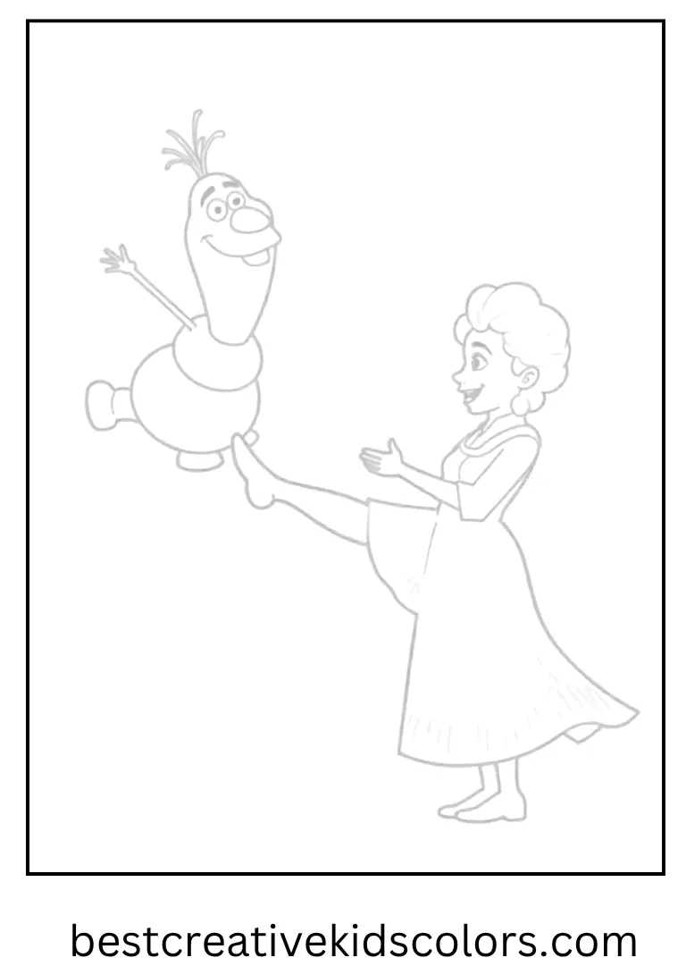 Olaf Balancing on One Foot