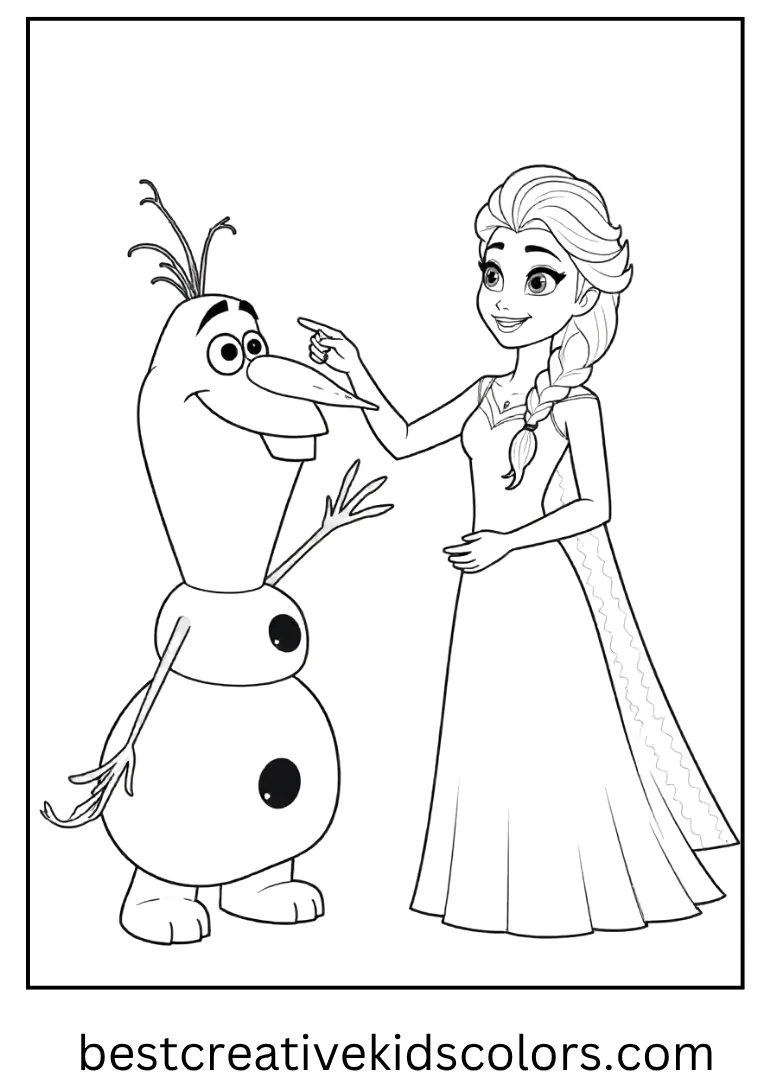 Olaf Showing Elsa His Carrot Nose