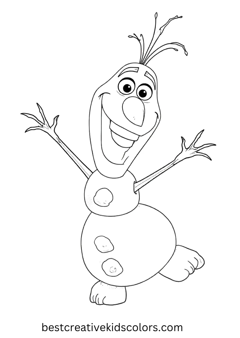 Olaf’s Holiday Snow Adventure Disney Coloring Page Enjoy Olaf’s winter fun with snow scenes on creative Disney Coloring Pages.