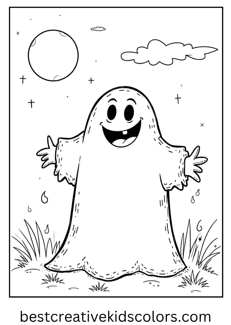 Oogie Boogie Halloween Night Coloring Page