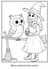 🧙‍♀️ Witches & Magic Halloween Coloring Pages - Post Thumbnail