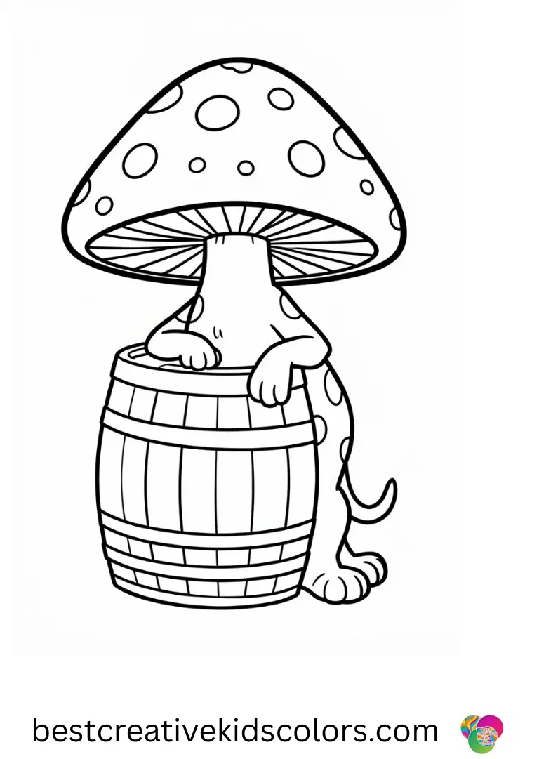 Parts of a mushroom pdf depicts a mushroom with small glowing sparks on the cap.