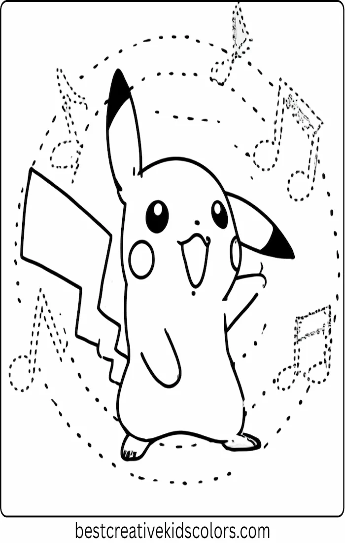 Pikachu with Musical Notes