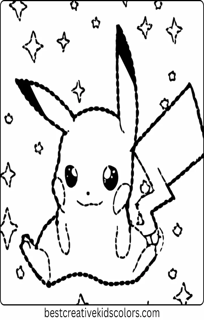 Pikachu with Sparkling Stars