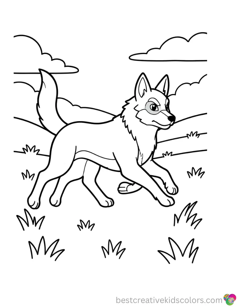 Pokemon coloring pages all presents a fast Arcanine galloping through a wide grassy valley.