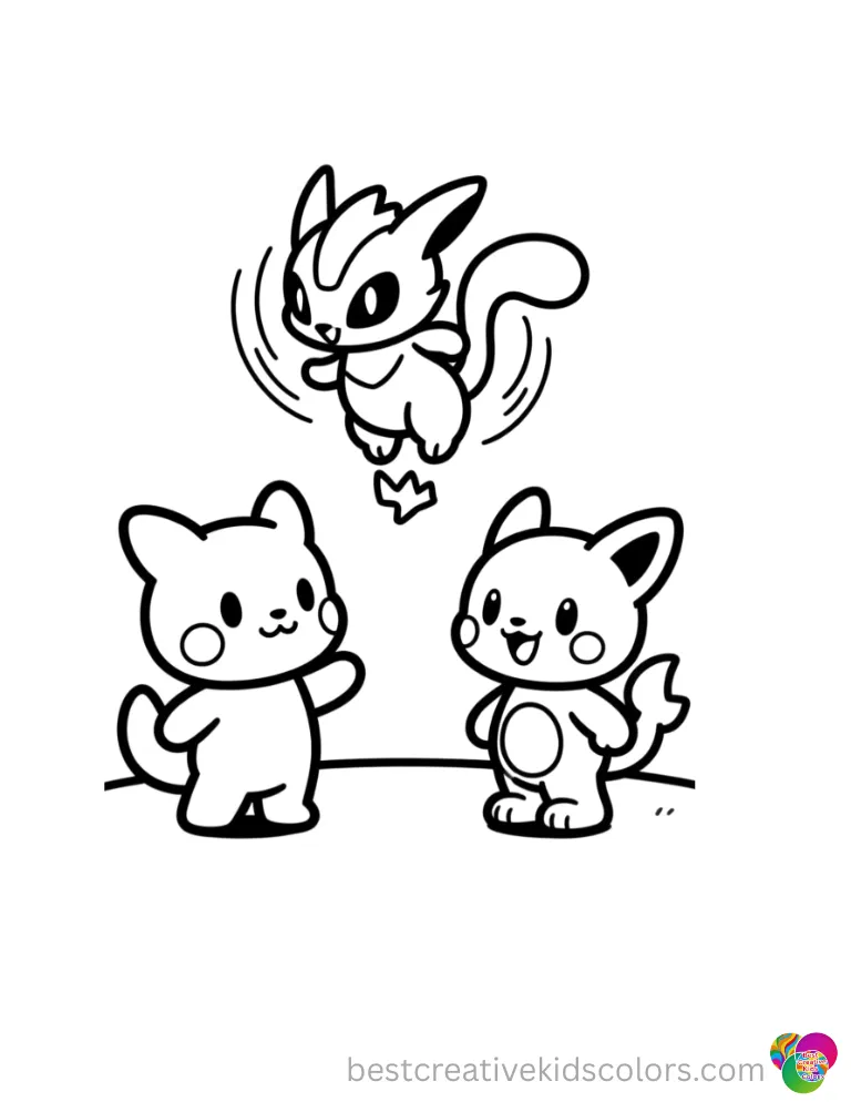 Pokemon coloring paper reveals a shiny Beldum floating smoothly using its strong magnetic power.