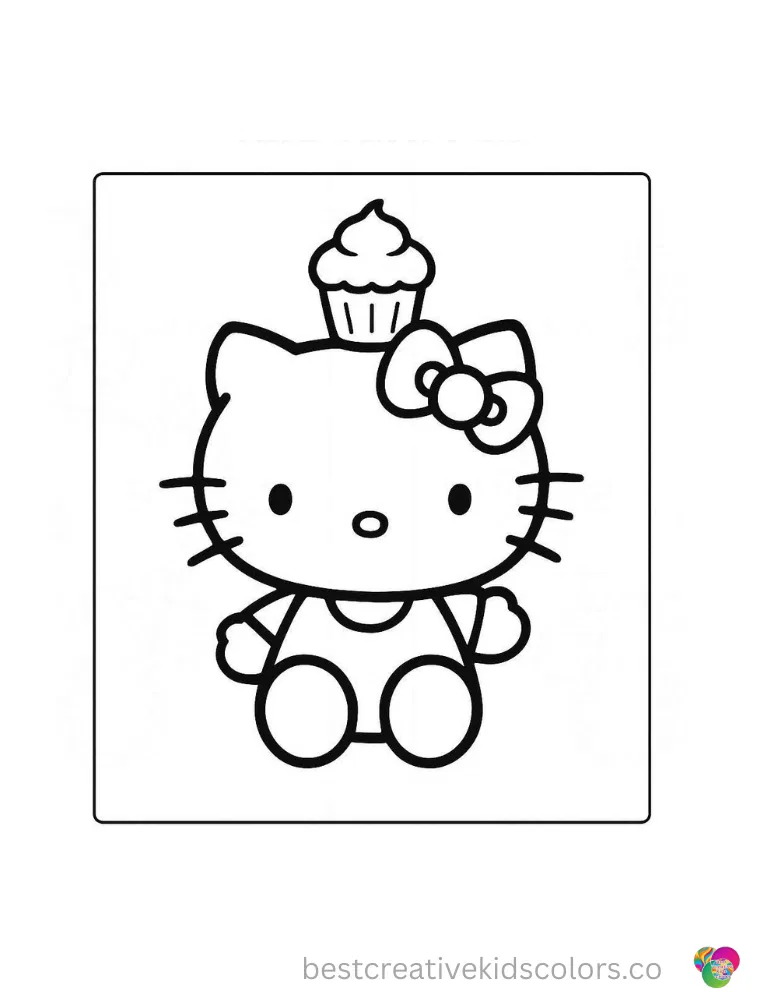 Premium Hello Kitty Coloring Pages for Valentine's Day Fun