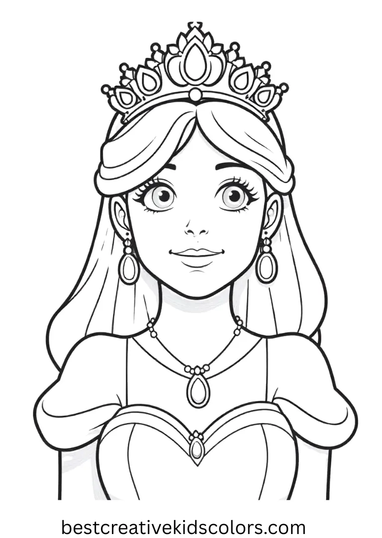 Relax and color with Princess Coloring pages for Adults, featuring detailed royal designs.