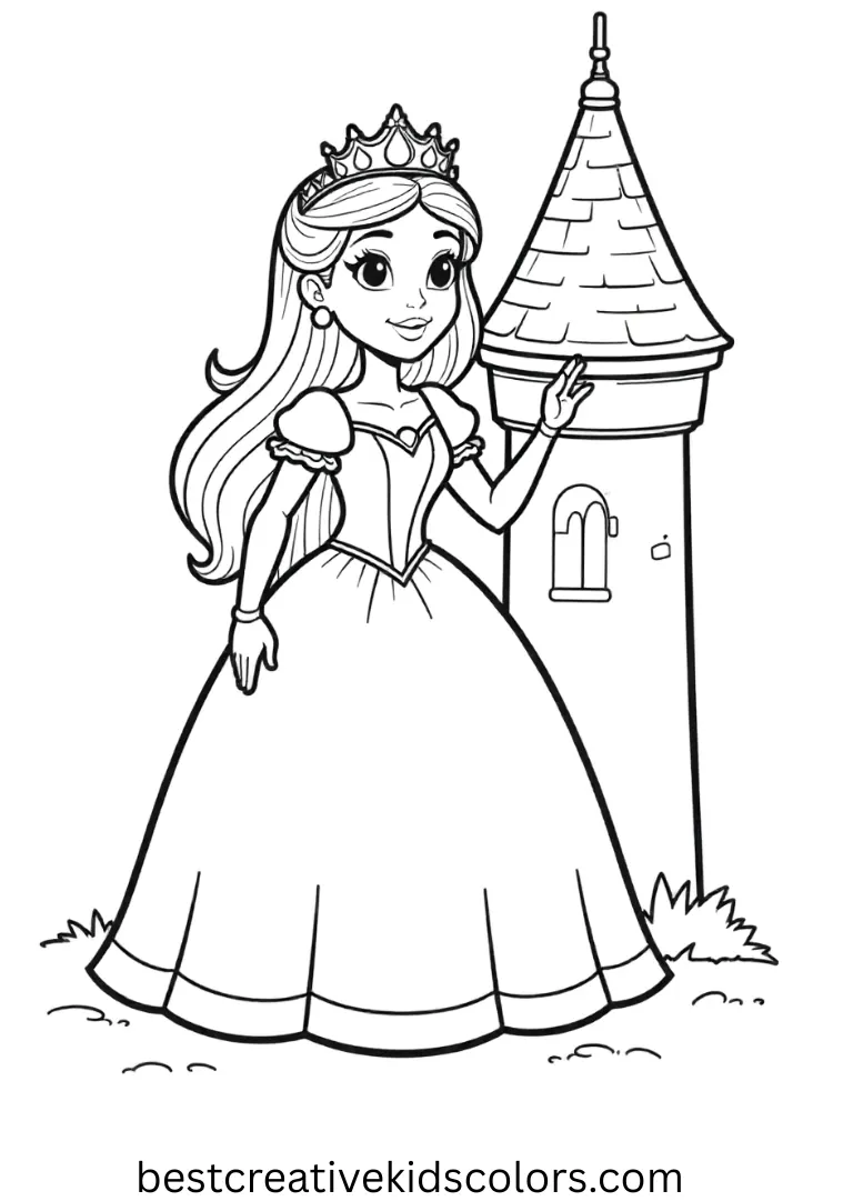 Enjoy royal fun with Princess coloring sheet pdf free download, perfect for kids who love princesses.