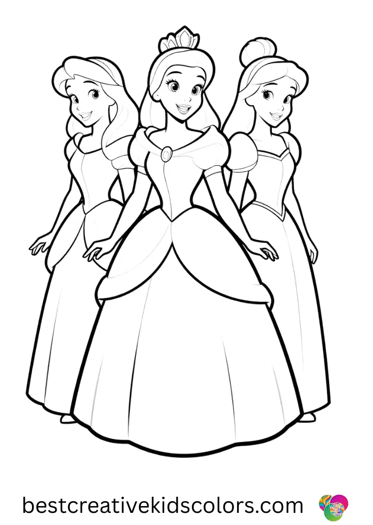 Principesse Disney da Colorare Color Disney princesses enjoying imaginative, easy adventures in open, clean spaces.
