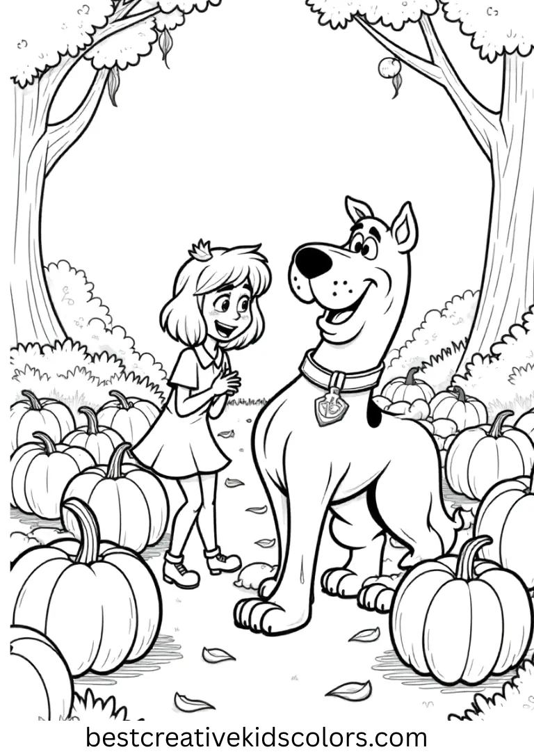 Printable Scooby Doo Halloween Coloring Page Velma Finds Magical Clues