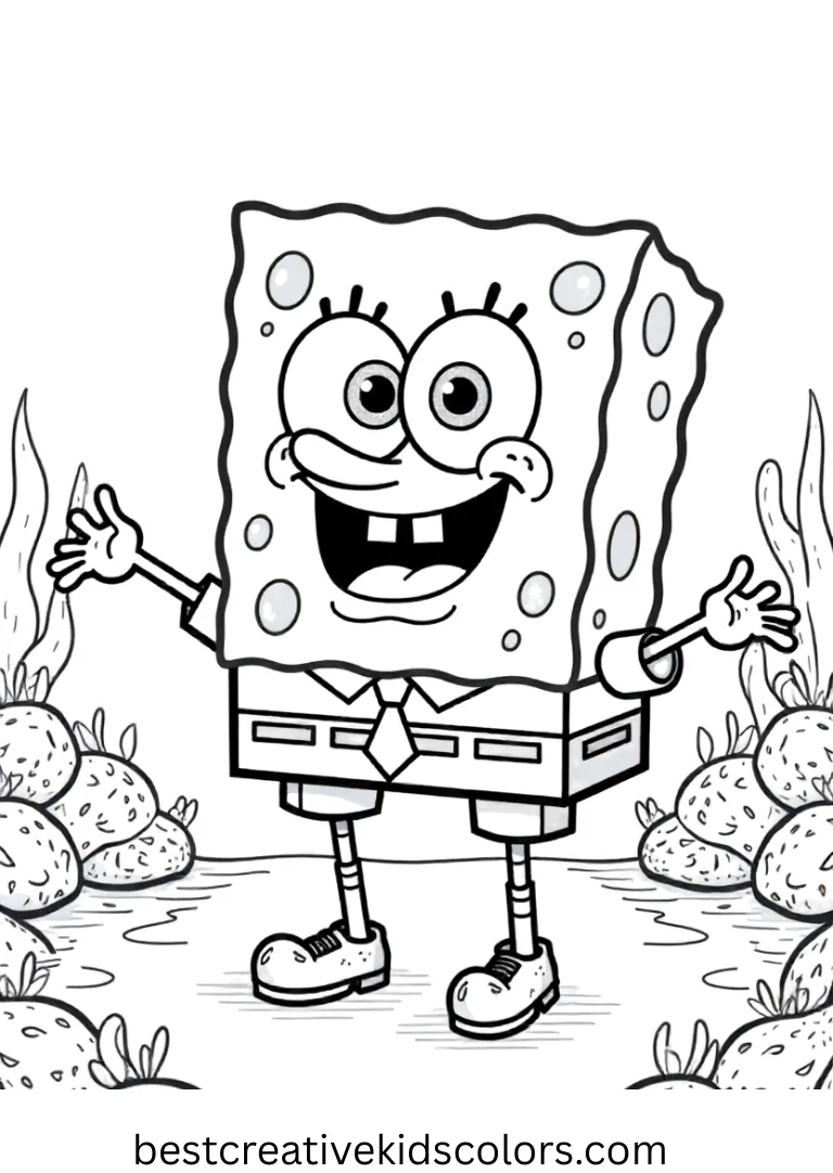 Printable spongebob and patrick coloring pages easy
