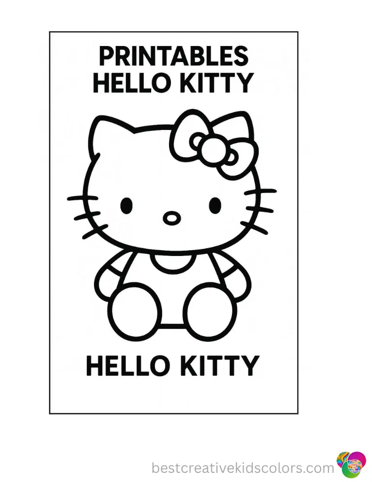 Printables hello kitty perfectly displays Hello Kitty holding a classic blue writing pen.