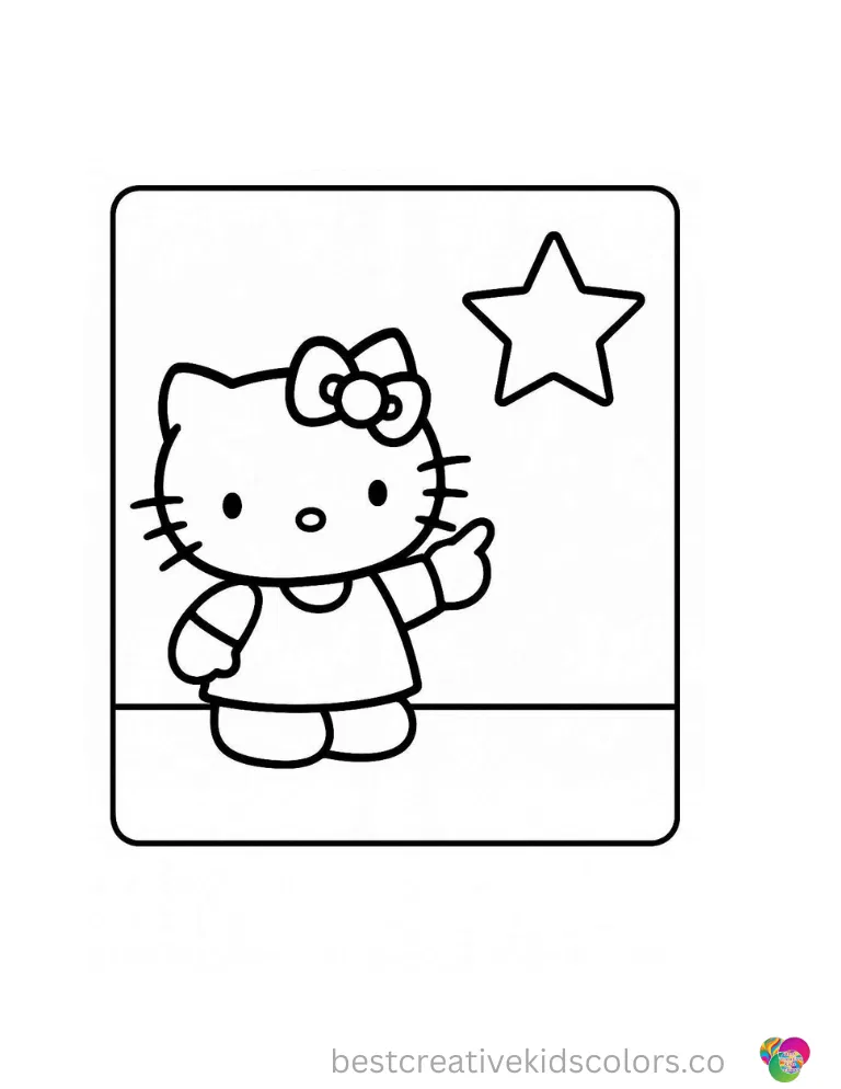 Quick Easy Hello Kitty Valentines Coloring Pages for Toddlers