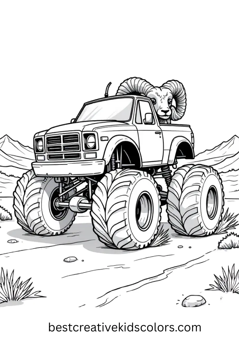 RAM Monster Truck Printable Pages Plains Ride