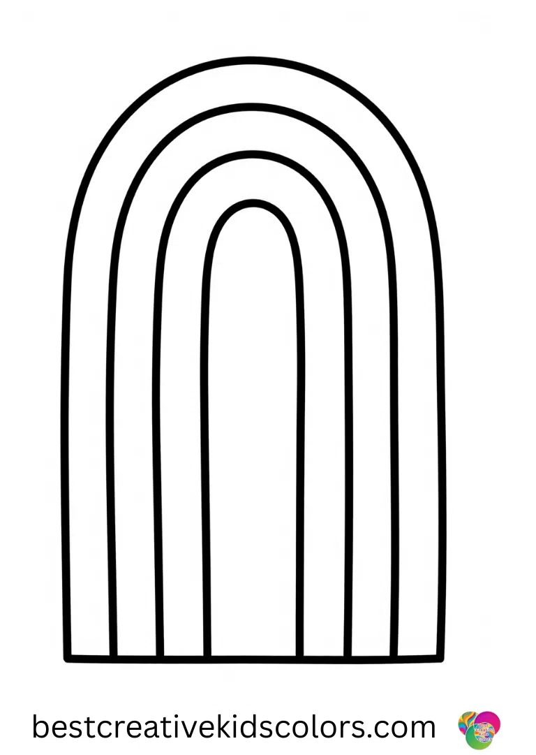 Rainbow colouring sheet PDF free download