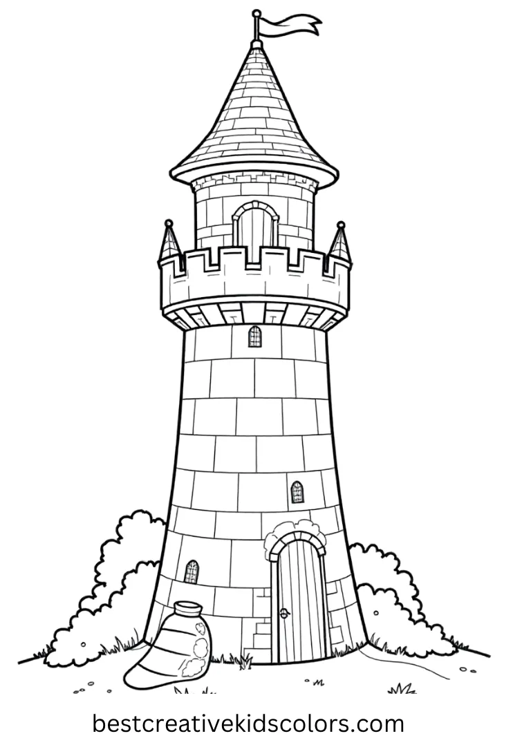 Magical Disney Coloring Pages – Print & Color for Kids 27 Rapunzels Tower Adventure Disney Coloring Sheet