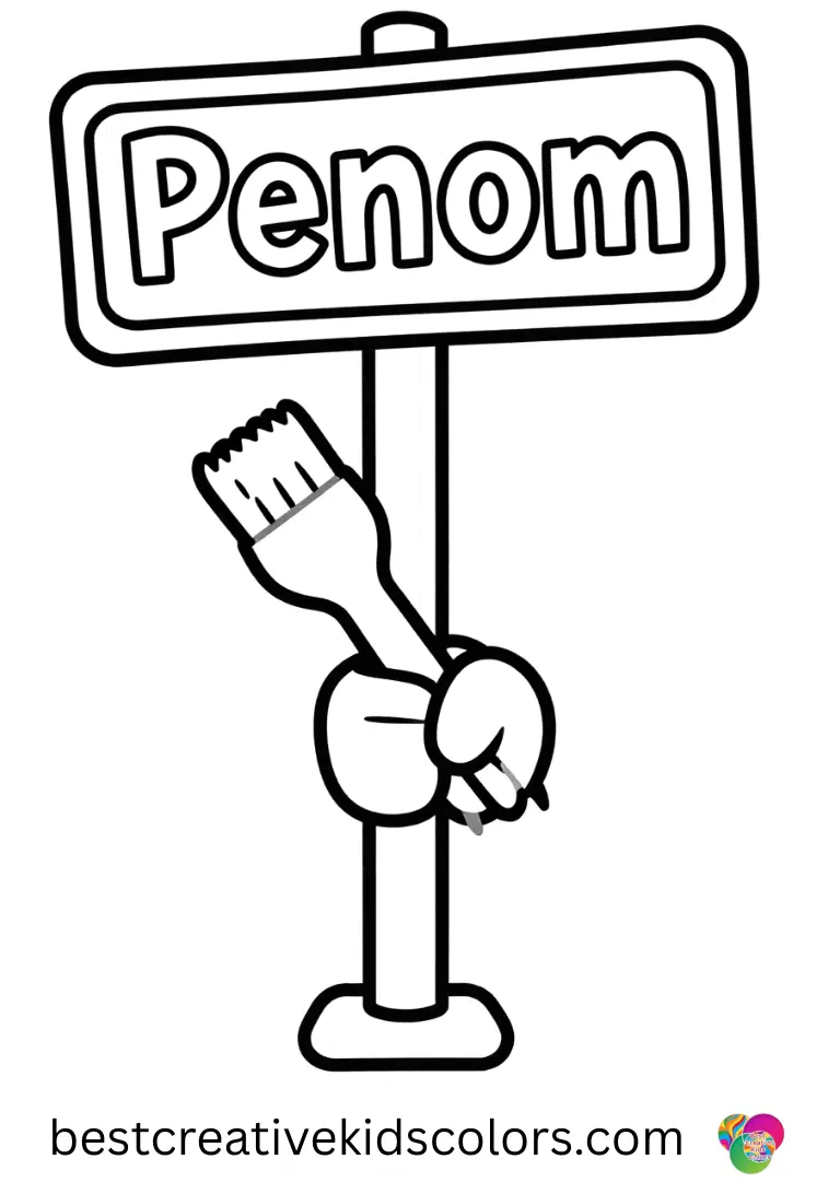 A simple street sign being painted by Realistic venom coloring page pdf free download fills the center.