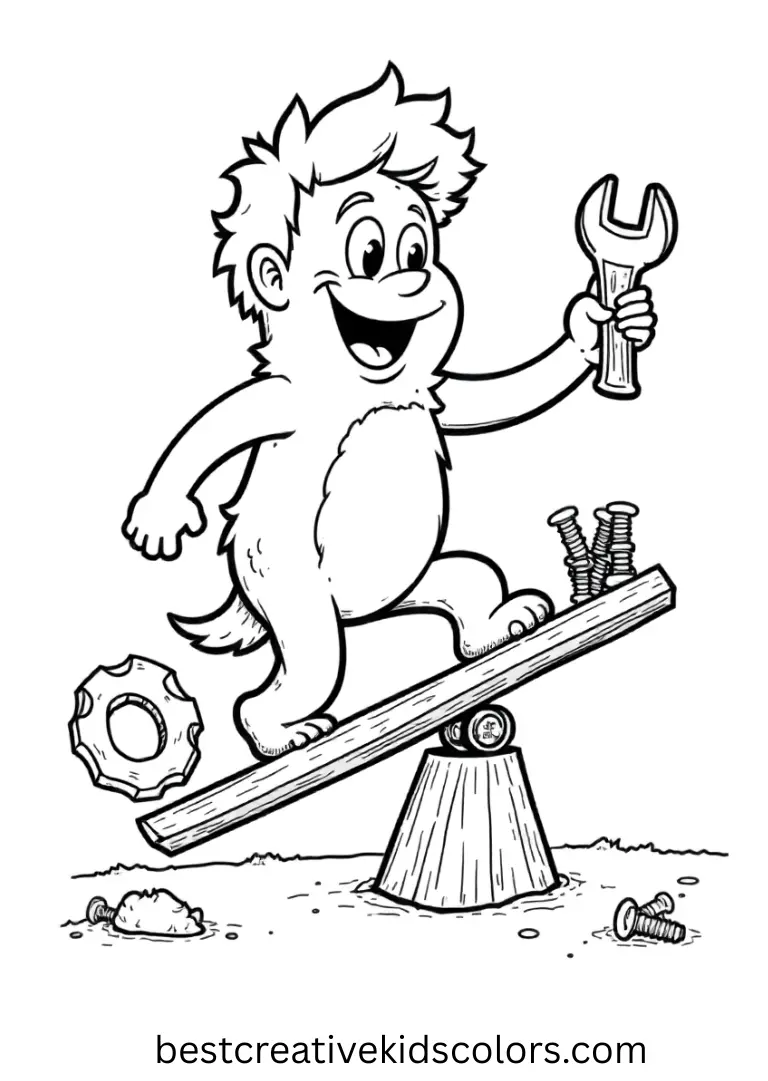 Rocky mends fences and playground equipment using recycled materials.