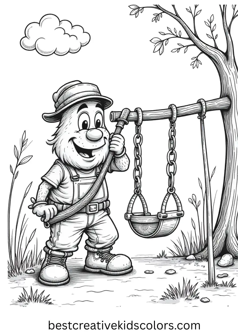 Rubble Playground Fun Paw Patrol Coloring Picture Repair