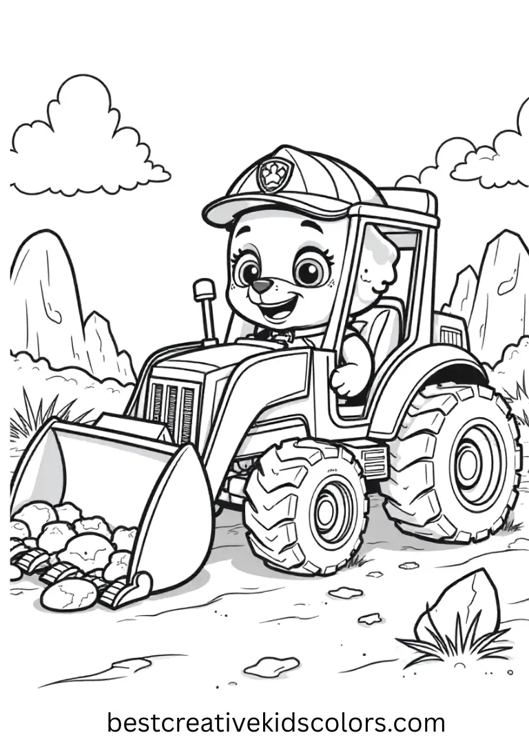 Rubble Rock Patrol Paw Patrol Free Coloring Sheet Adventure