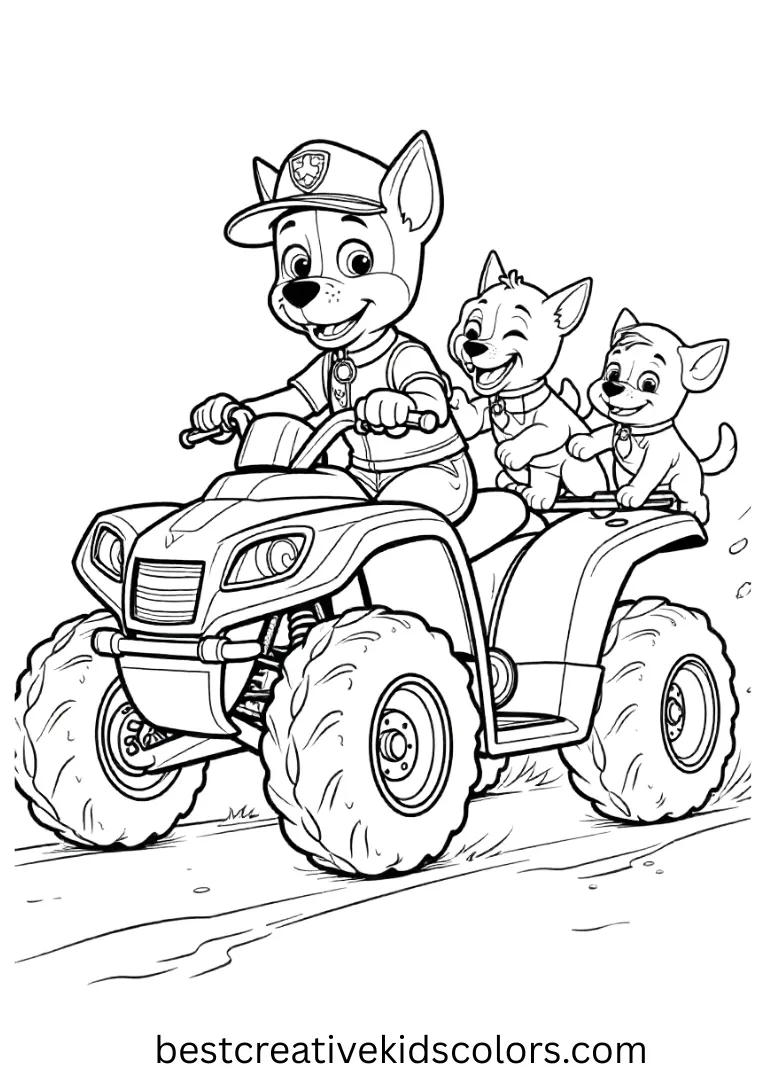 Ryder ATV Mission Paw Patrol Coloring Activity Rescue
